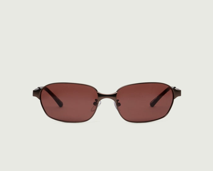 Umber::Hunter Sunglasses rectangle Brown metal front