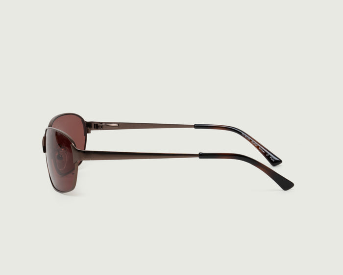 Umber::Hunter Sunglasses rectangle Brown metal side