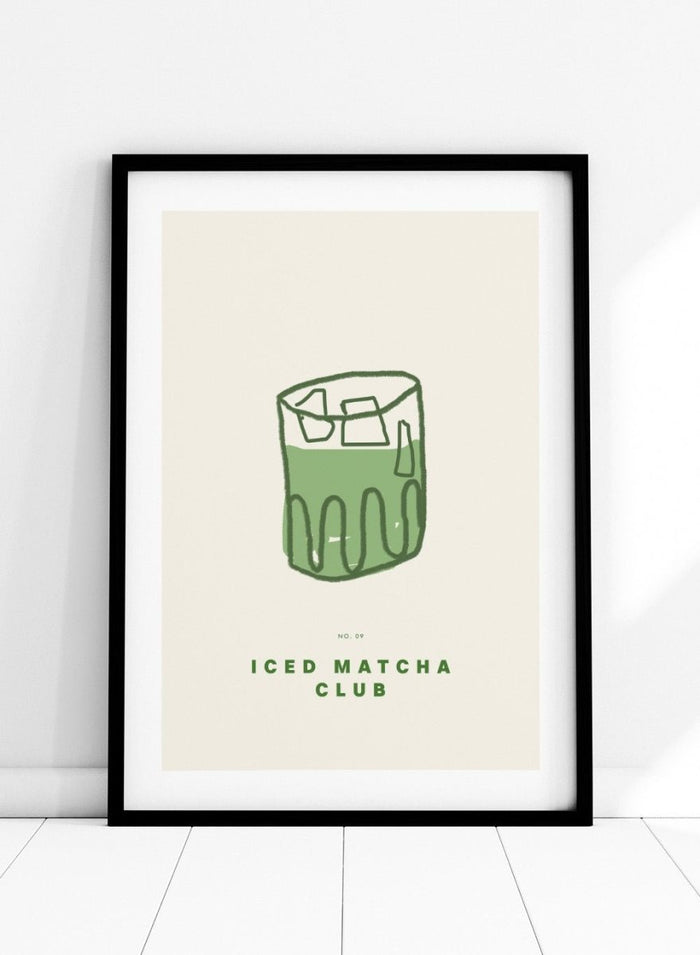 'Iced Matcha Club No. 09' Aesthetic Art Print_Sugar & Canvas_Sugar & Canvas