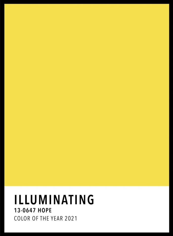 Illuminating Yellow Color Card Art Print_Sugar & Canvas_Sugar & Canvas