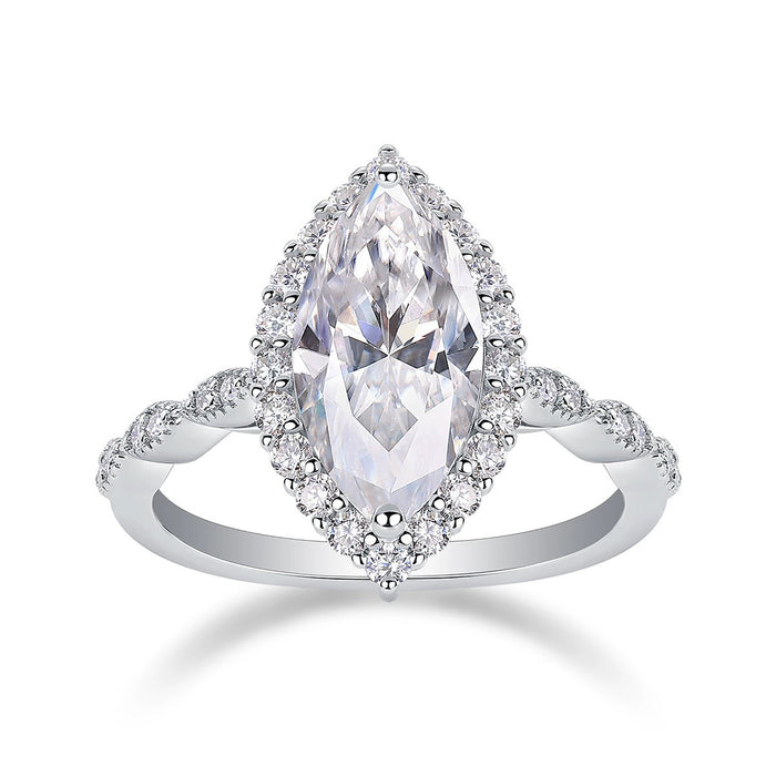 Infante White Marquise Moissanite Ring