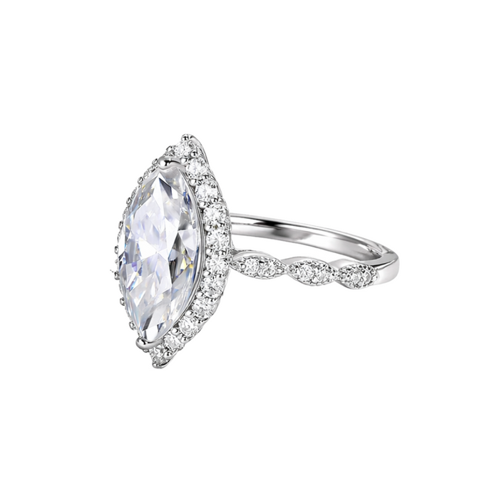Infante White Marquise Moissanite Ring