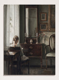 "Interior with a Girl Reading" Art Print_Sugar & Canvas_Carl Holsøe