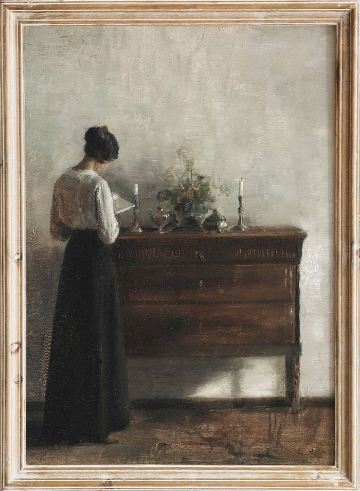 "Interior with the Artist's Wife" Art Print_Sugar & Canvas_Carl Holsøe