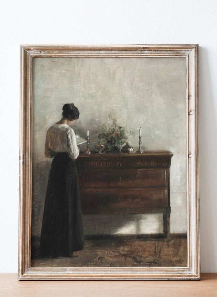 "Interior with the Artist's Wife" Art Print_Sugar & Canvas_Carl Holsøe