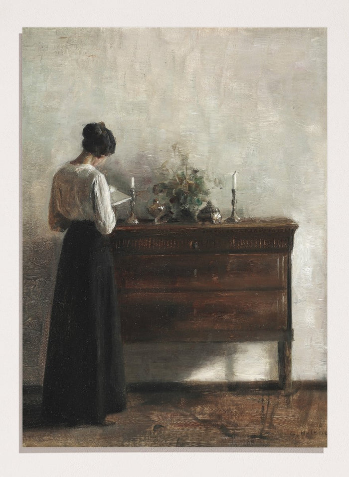 "Interior with the Artist's Wife" Art Print_Sugar & Canvas_Carl Holsøe