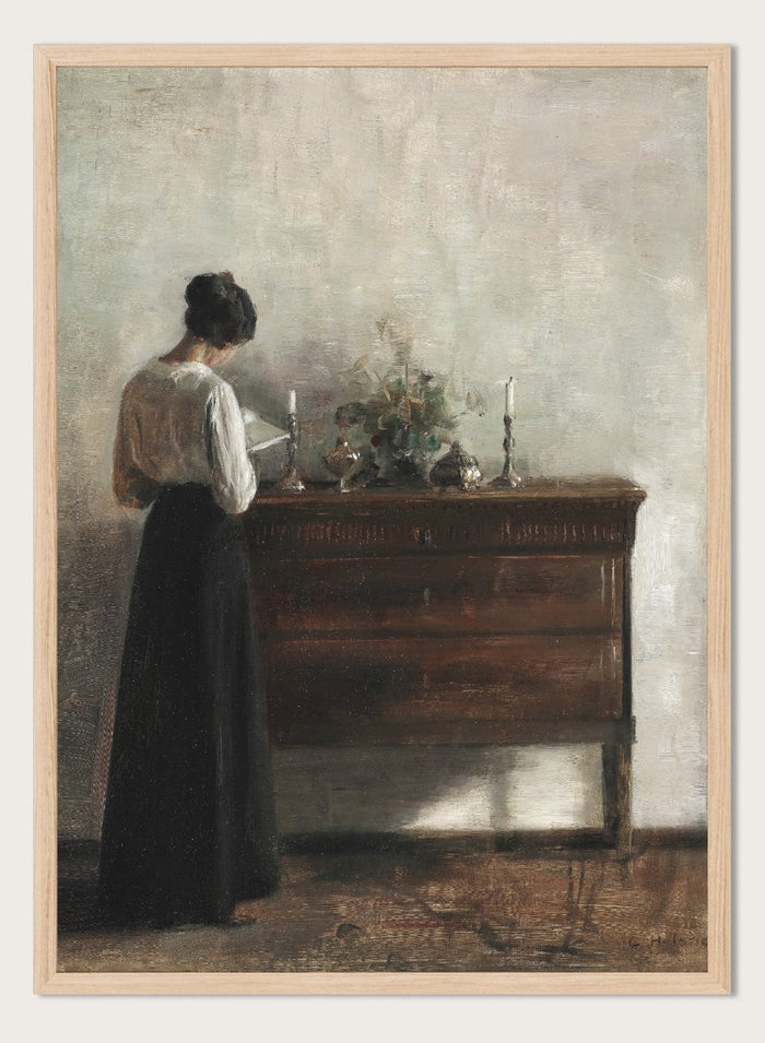 "Interior with the Artist's Wife" Art Print_Sugar & Canvas_Carl Holsøe