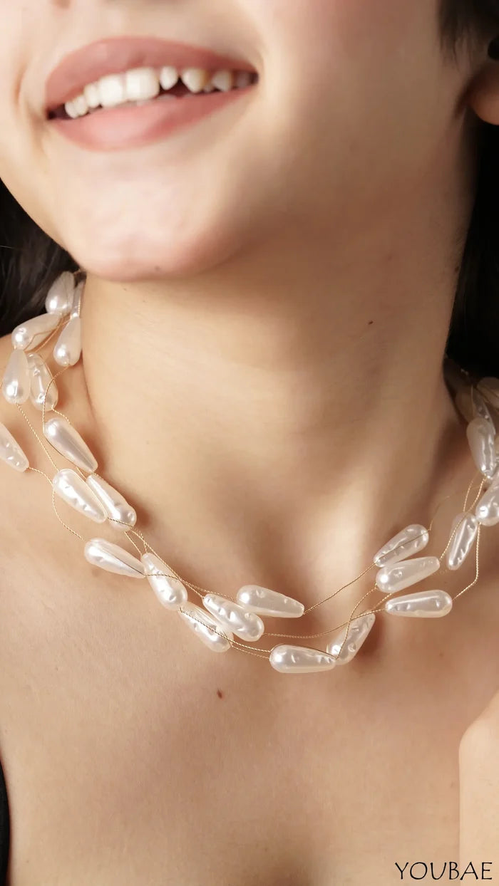Ivory Capsule Anti Tarnish Stainless Steel Choker