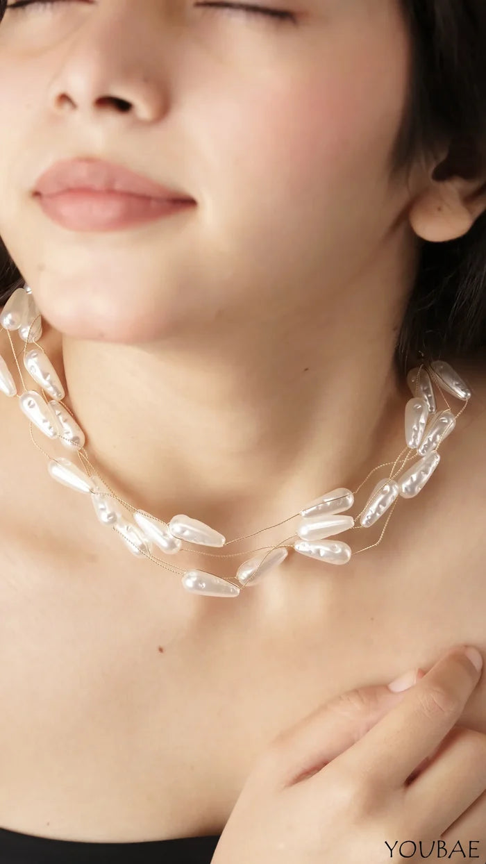 Ivory Capsule Anti Tarnish Stainless Steel Choker