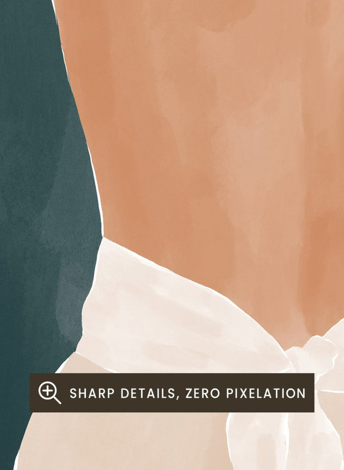 Backside by Ivy Green is a modern female figure art print with rich green tones and minimal style. Premium fine art print with optional wood framing.