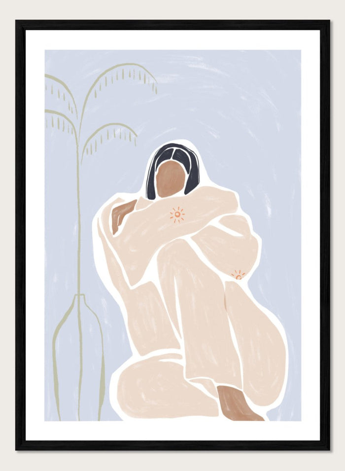 A4/8x12 inches (Framing Available) / Black Wood Frame