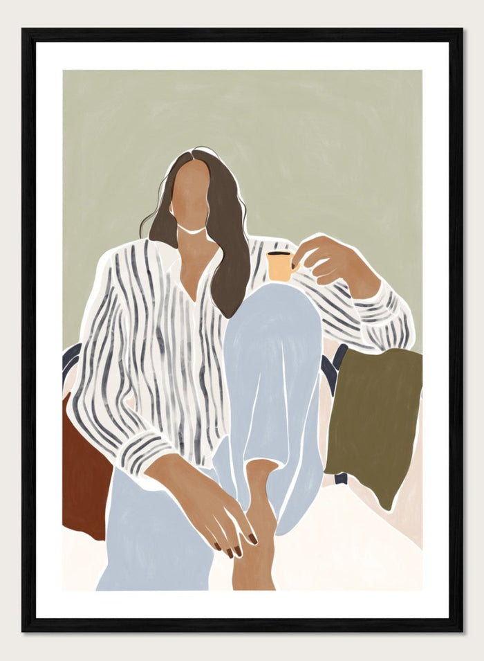 A4/8x12 inches (Framing Available) / Black Wood Frame