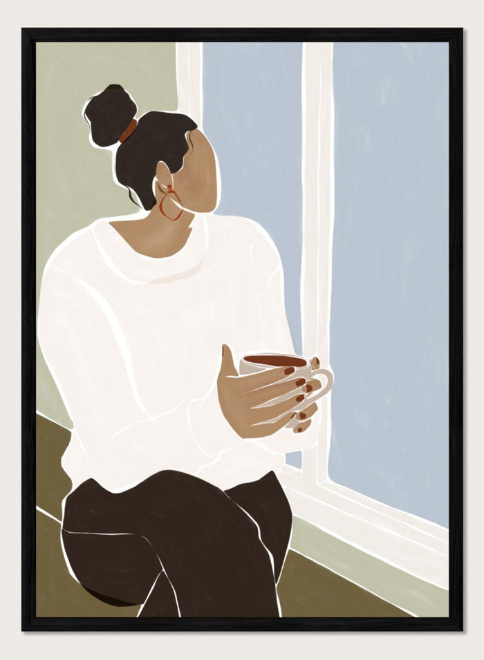 A4/8x12 inches (Framing Available) / Black Wood Frame
