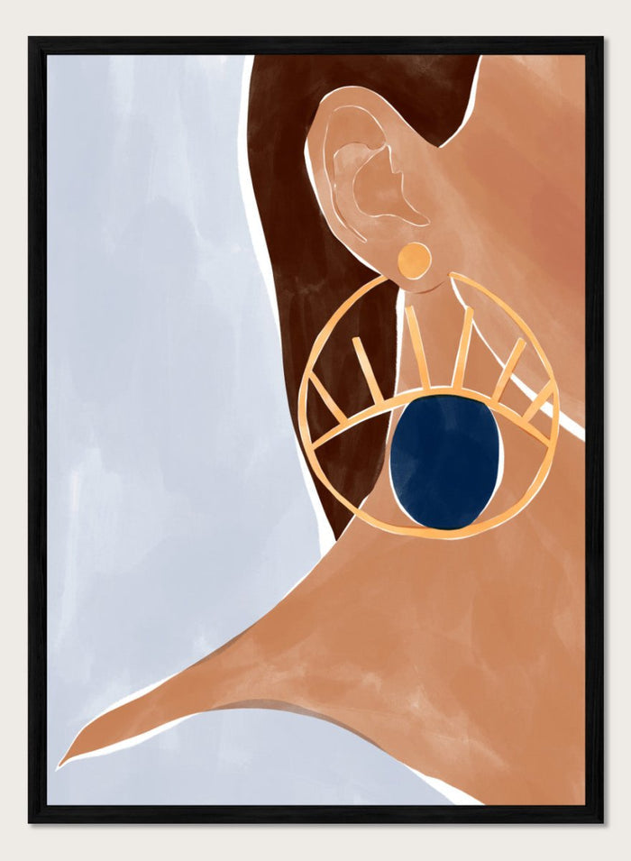 A4/8x12 inches (Framing Available) / Black Wood Frame