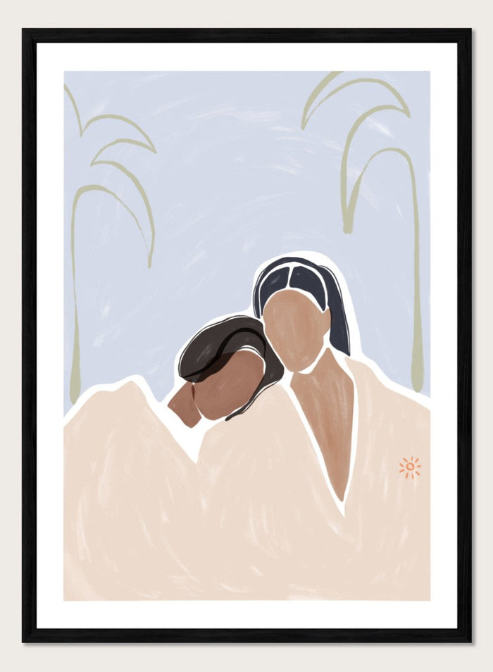 A4/8x12 inches (Framing Available) / Black Wood Frame