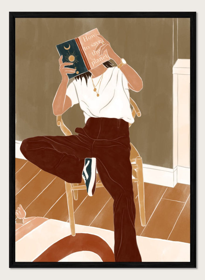 A4/8x12 inches (Framing Available) / Black Wood Frame