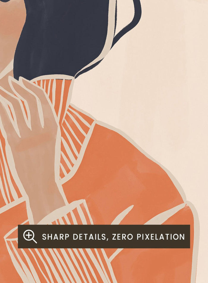 It’s a Mood by Ivy Green is a modern illustration art print featuring a woman seated at a table with wine. Premium fine art print with optional wood framing.