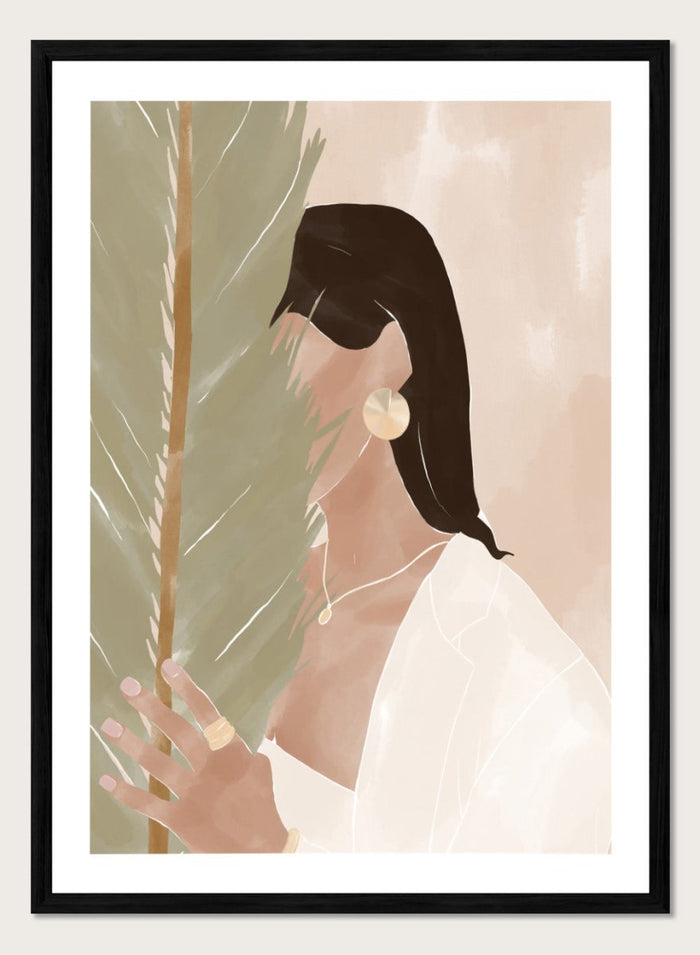 A4/8x12 inches (Framing Available) / Black Wood Frame