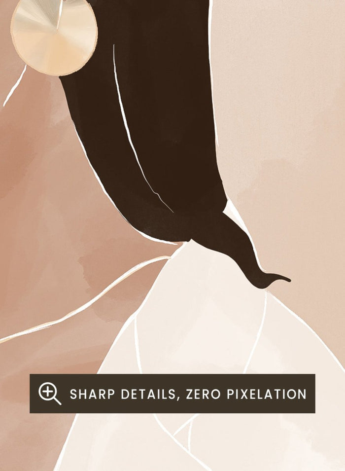 Plant Girl by Ivy Green is a modern illustration art print featuring a woman and soft botanical elements. Premium fine art print with optional wood framing.