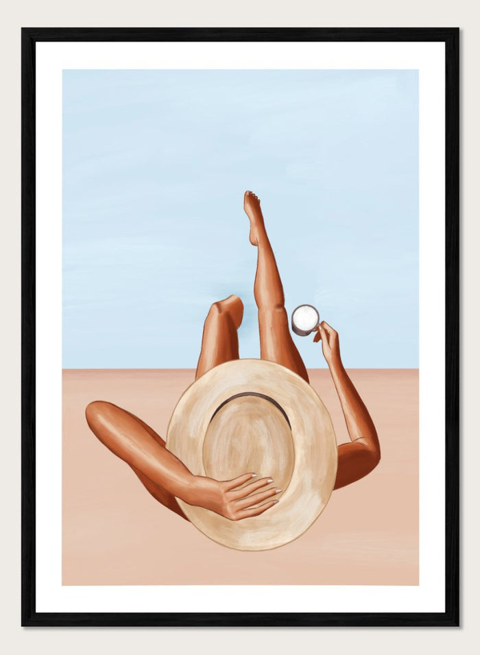 A4/8x12 inches (Framing Available) / Black Wood Frame