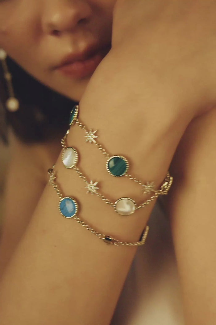 Jacinthe White Mother-of-Pearl Starburst Bracelet