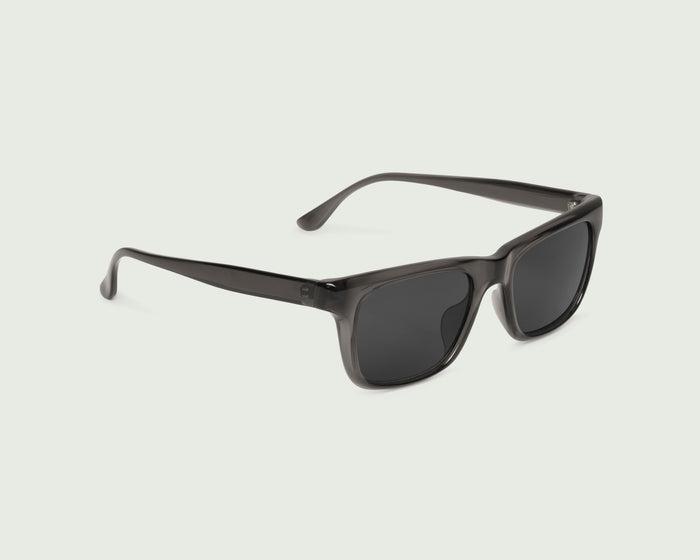 Ant::James Sunglasses rectangle black recycled polyester front diagonal