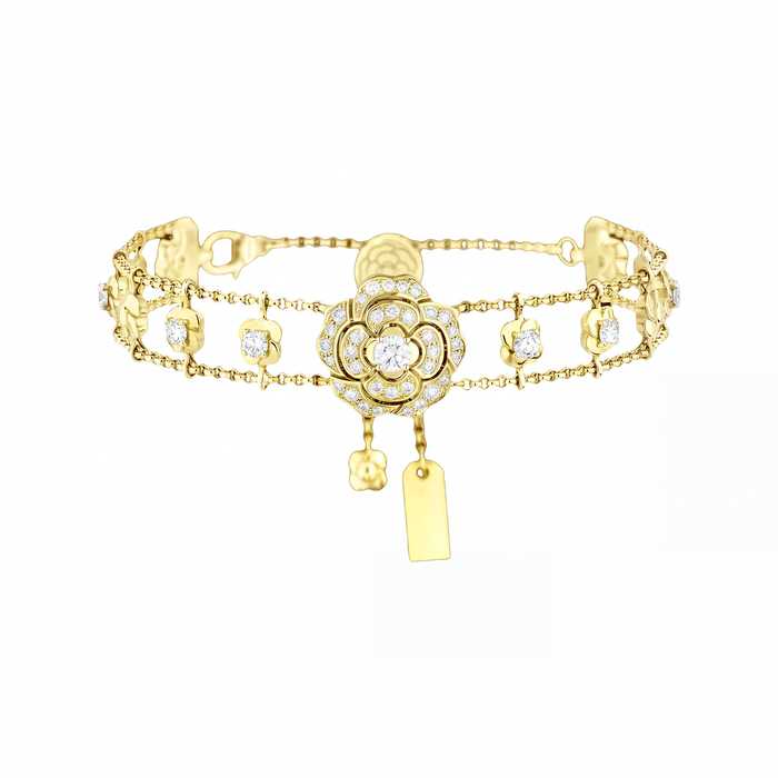Jasmin White Camellia Floral Bracelet