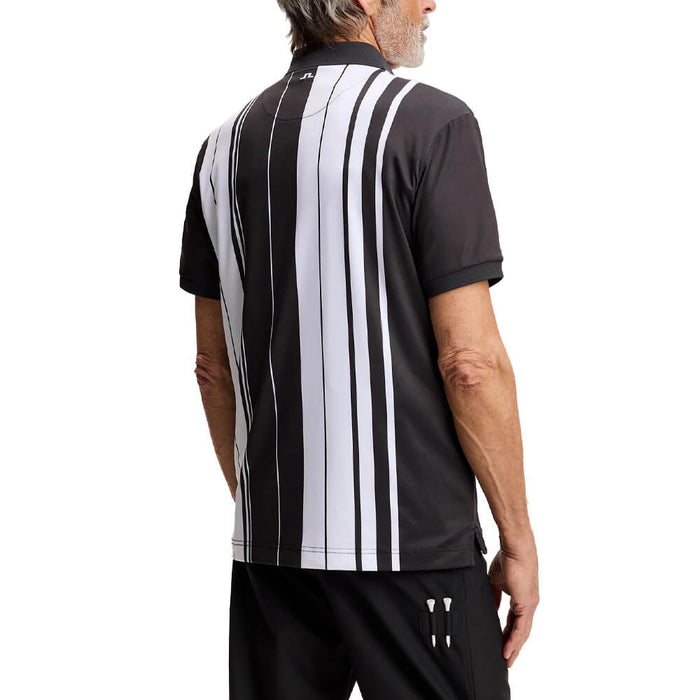 J.Lindeberg 30Y Tour Tech Striped Golf Polo Stripe Placement Graphic - SH26 Men