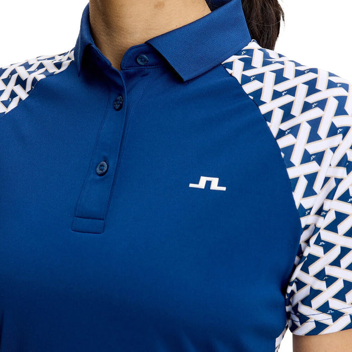 J.Lindeberg Chiara Golf Polo Ladder Estate White S - SH26 Women