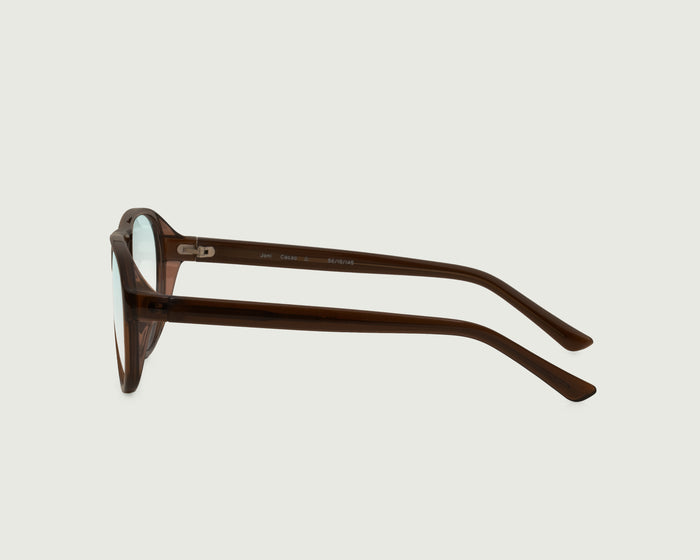 Cacao::Joni Anti-Radiation Glasses pilot brown recycled polyester side
