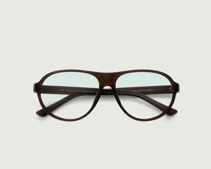 Cacao::Joni Anti-Radiation Glasses pilot brown recycled polyester top