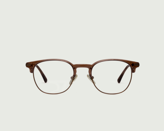 Cocoa::Jules Eyeglasses Round Brown plant-based plastic front