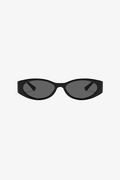 Oval Black sunglasses on a white background