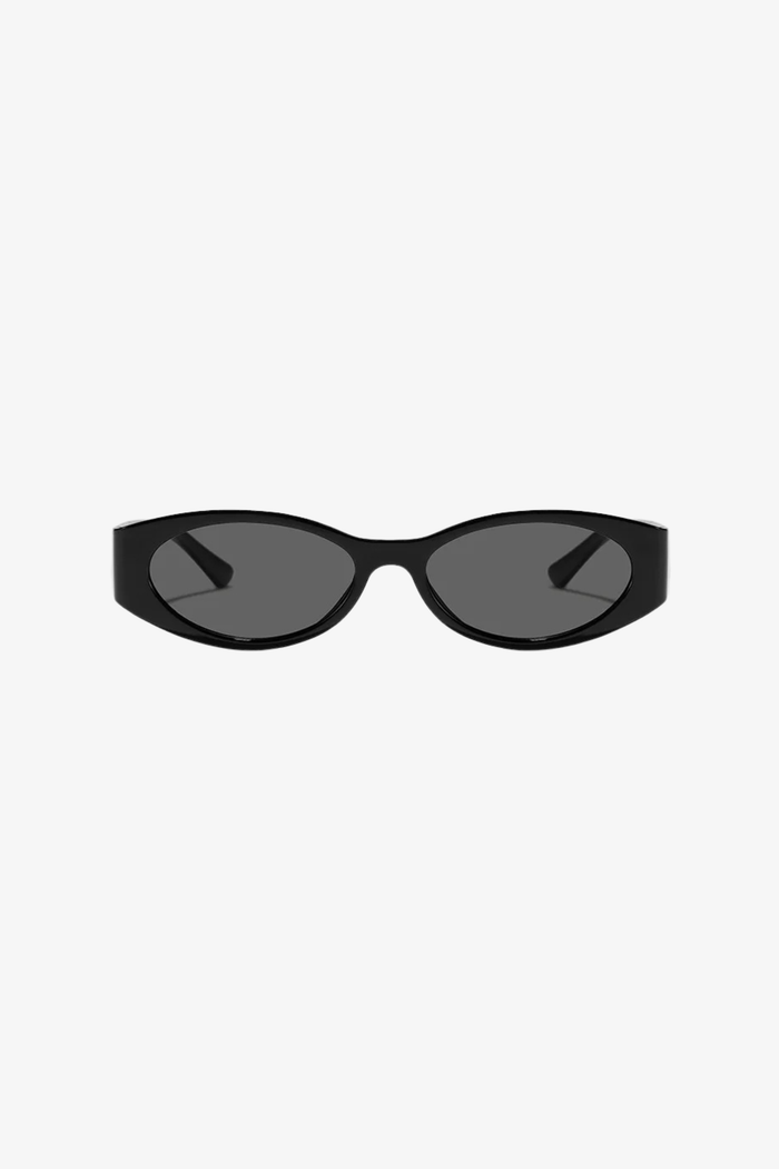 Oval Black sunglasses on a white background