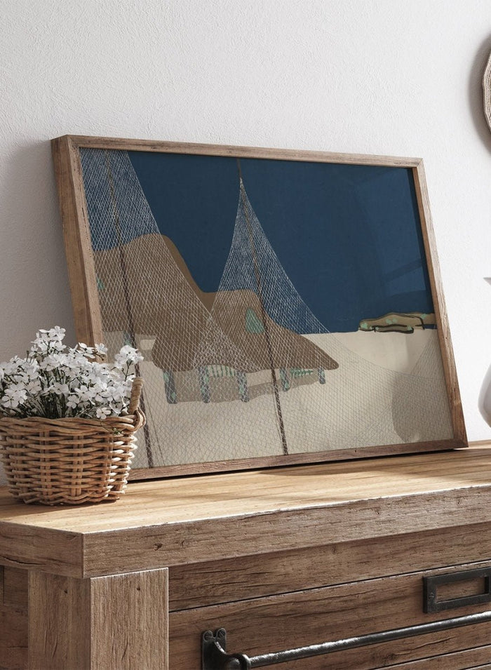 Kamisaka Sekka "Fishing Village" Art Print (Copy)_Sugar & Canvas_Kamisaka Sekka