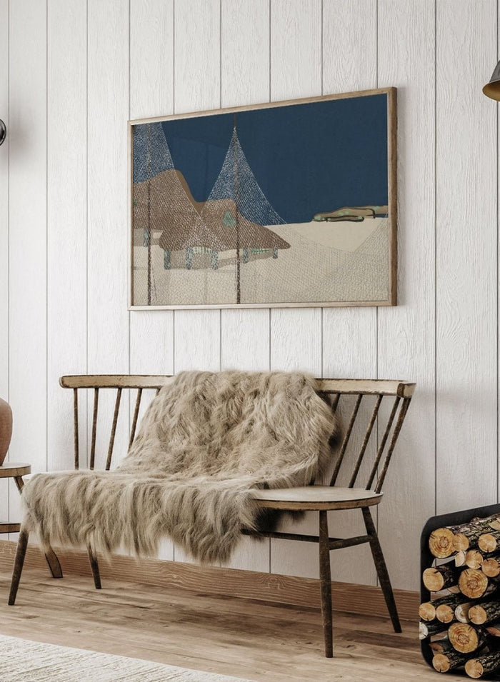 Kamisaka Sekka "Fishing Village" Art Print (Copy)_Sugar & Canvas_Kamisaka Sekka