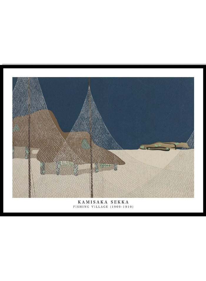 Kamisaka Sekka "Fishing Village" Art Print_Sugar & Canvas_Kamisaka Sekka