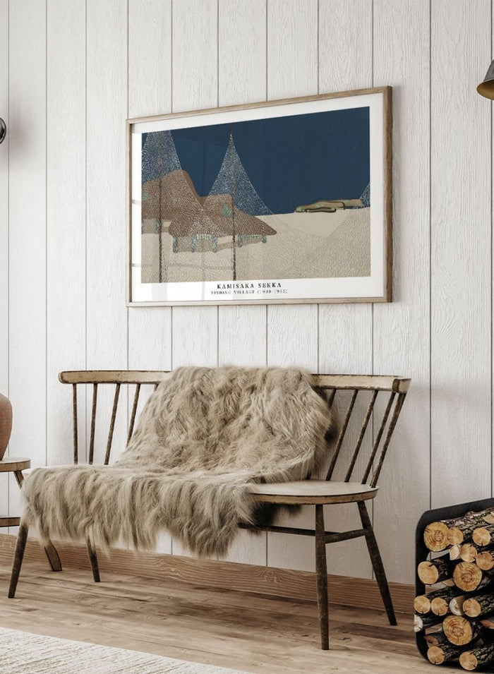 Kamisaka Sekka "Fishing Village" Art Print_Sugar & Canvas_Kamisaka Sekka