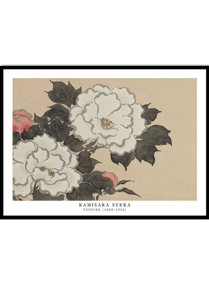 Kamisaka Sekka "Peonies" Art Print_Sugar & Canvas_Kamisaka Sekka