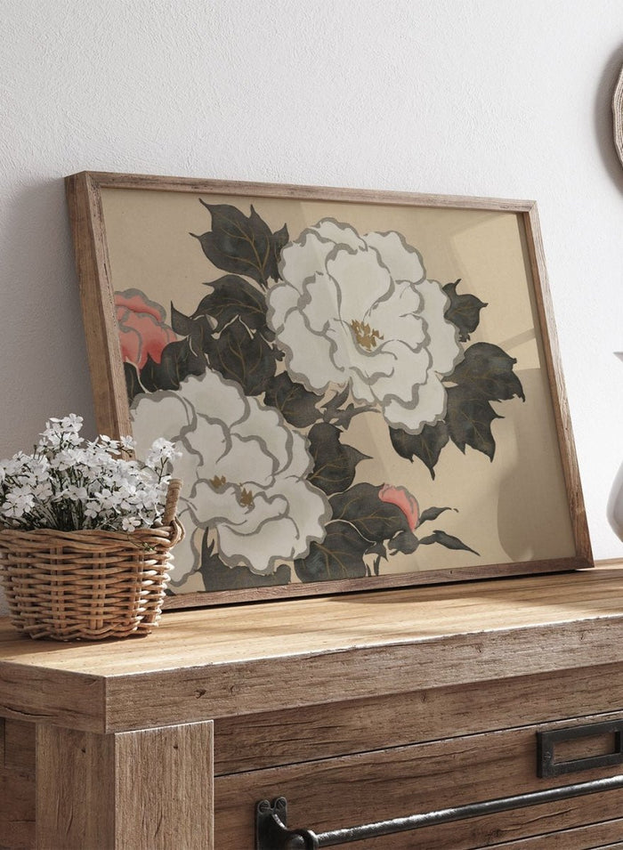 Kamisaka Sekka "Peonies" Art Print_Sugar & Canvas_Kamisaka Sekka