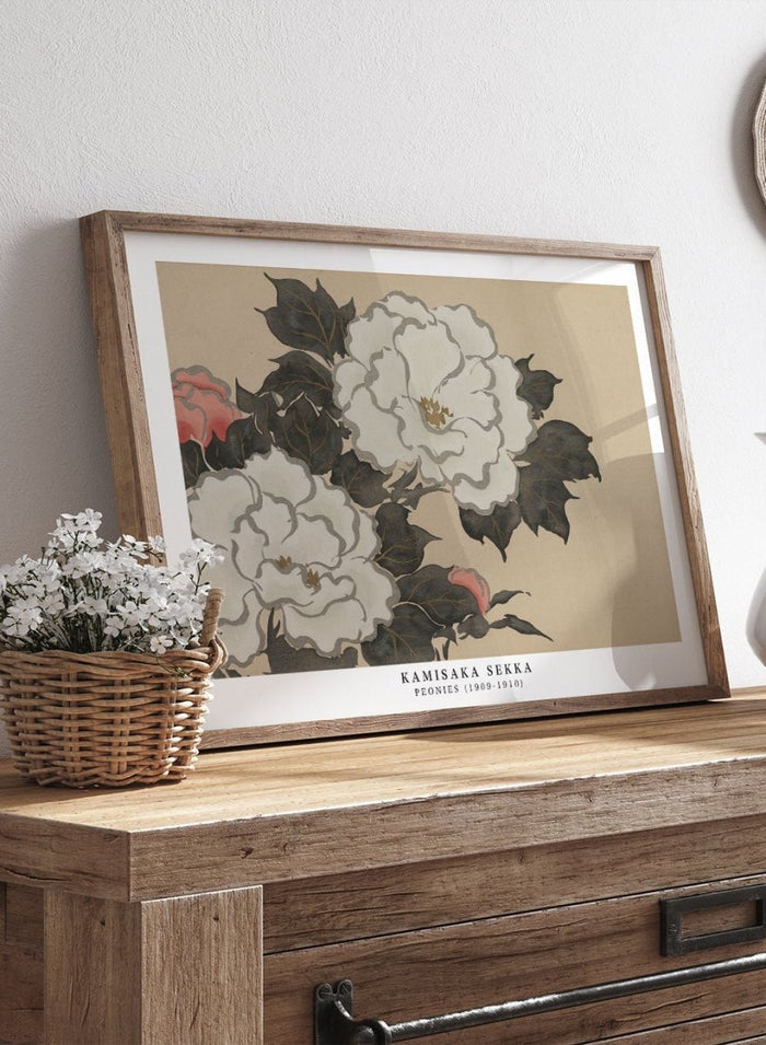 Kamisaka Sekka "Peonies" Art Print_Sugar & Canvas_Kamisaka Sekka