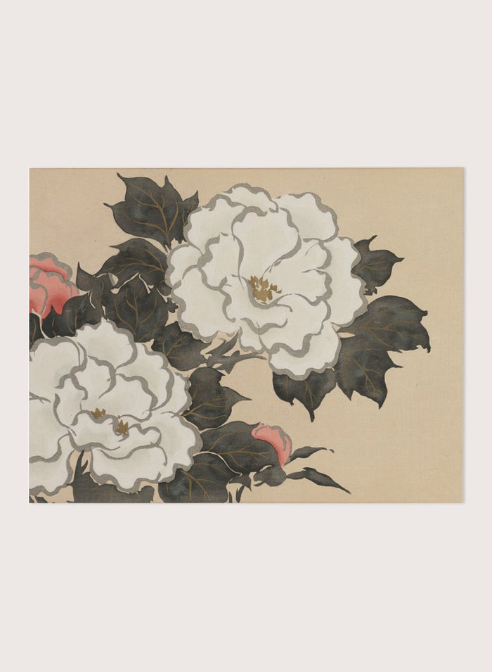 Kamisaka Sekka "Peonies" Art Print_Sugar & Canvas_Kamisaka Sekka