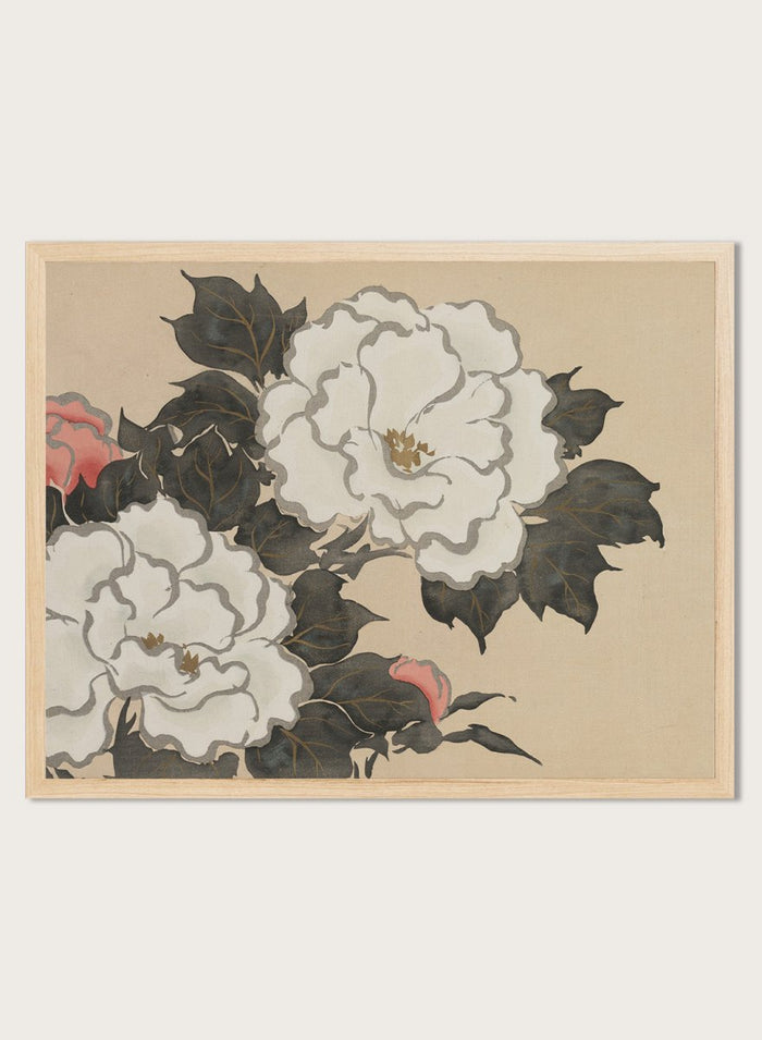 Kamisaka Sekka "Peonies" Art Print_Sugar & Canvas_Kamisaka Sekka