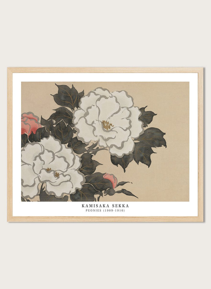 Kamisaka Sekka "Peonies" Art Print_Sugar & Canvas_Kamisaka Sekka
