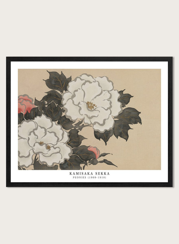 Kamisaka Sekka "Peonies" Art Print_Sugar & Canvas_Kamisaka Sekka