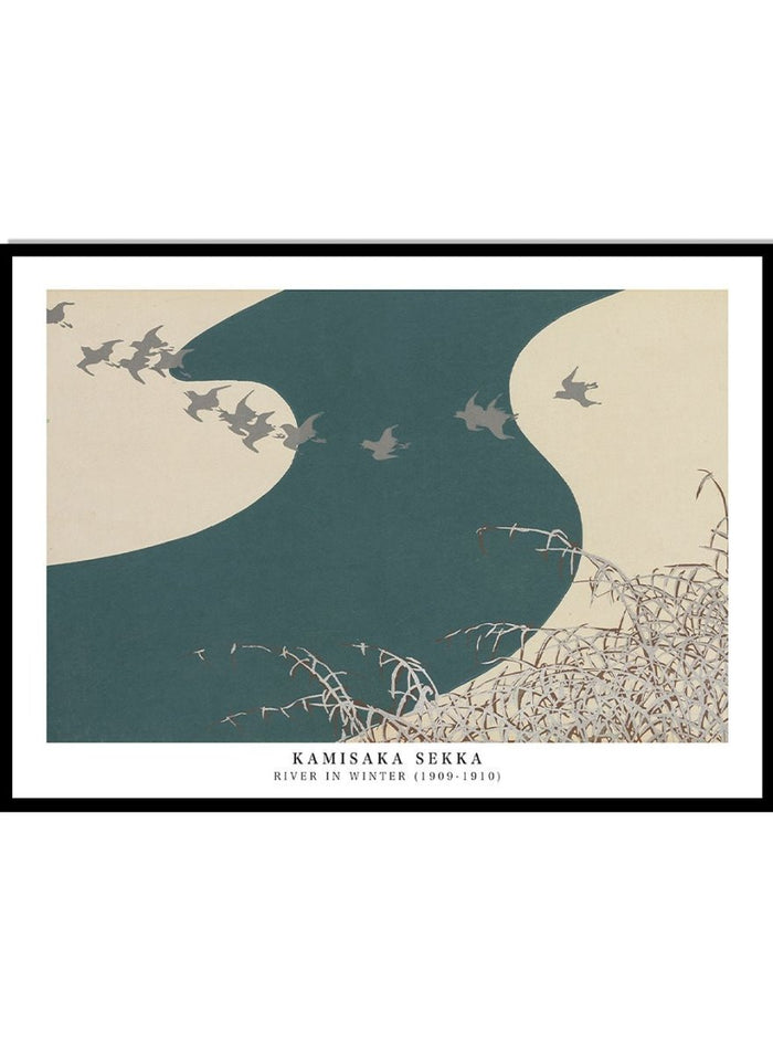 Kamisaka Sekka "River in Winter" Art Print_Sugar & Canvas_Kamisaka Sekka