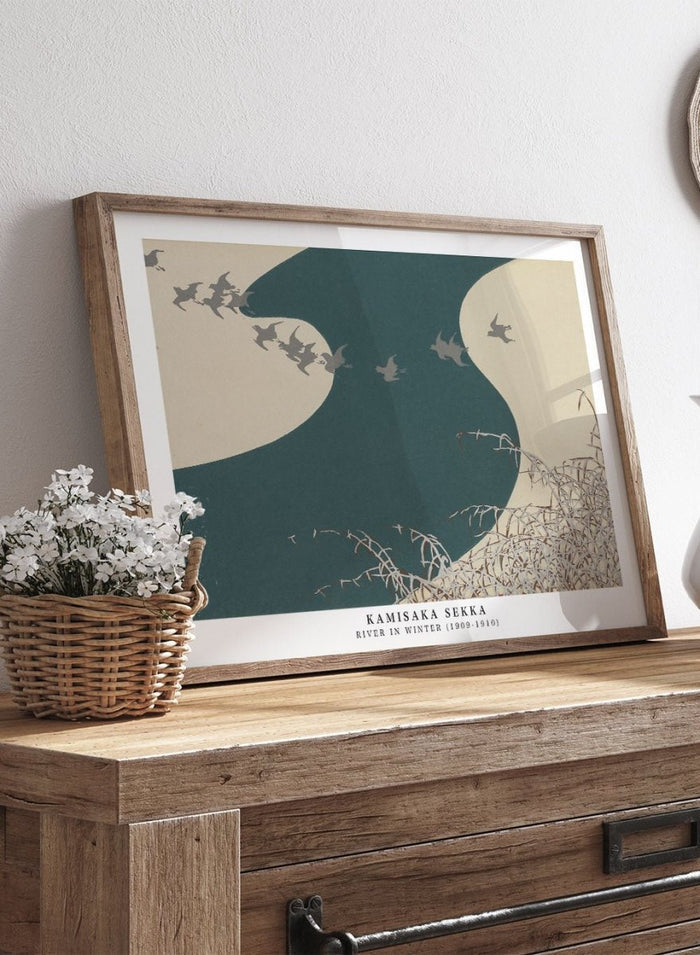 Kamisaka Sekka "River in Winter" Art Print_Sugar & Canvas_Kamisaka Sekka