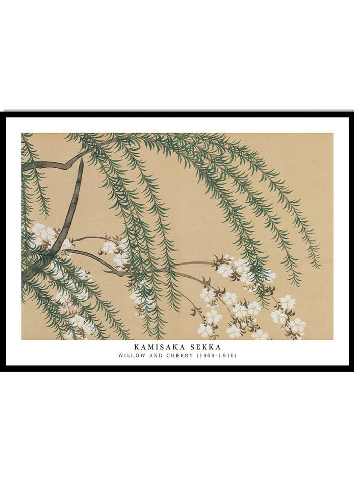 Kamisaka Sekka "Willow and Cherry" Art Print_Sugar & Canvas_Kamisaka Sekka
