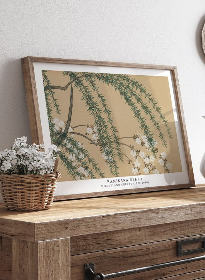 Kamisaka Sekka "Willow and Cherry" Art Print_Sugar & Canvas_Kamisaka Sekka
