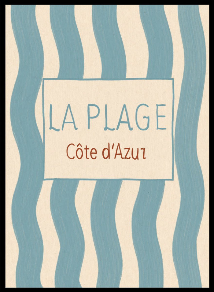 Katarzyna Gąsiorowska - Côte d'Azur Beach Stripes Art Print_Sugar & Canvas_Katarzyna Gąsiorowska